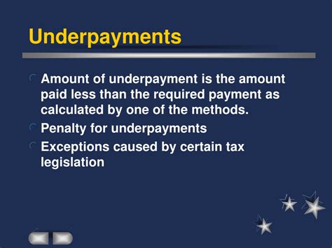 Tax overpayments and underpayments .